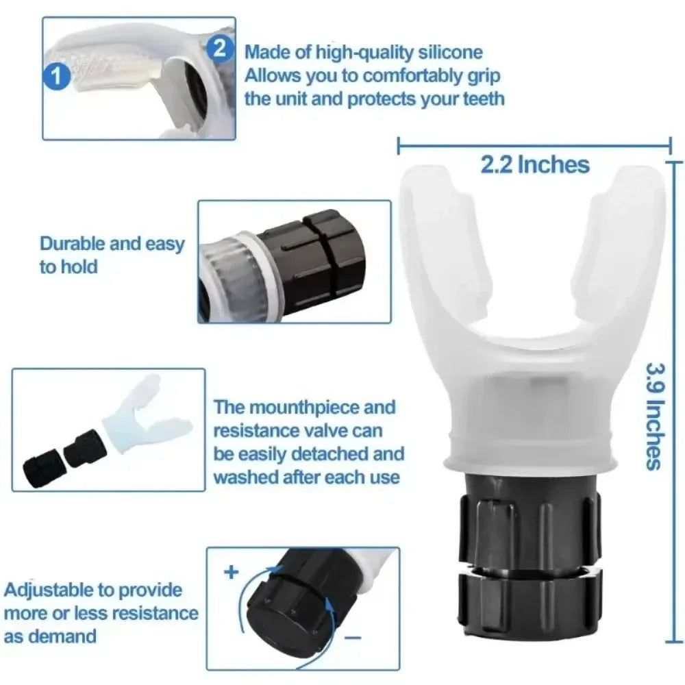 Elevate Your Endurance with the Portable Breathing Exercise Device - Adjustable Resistance for Optimal Lung Fitness