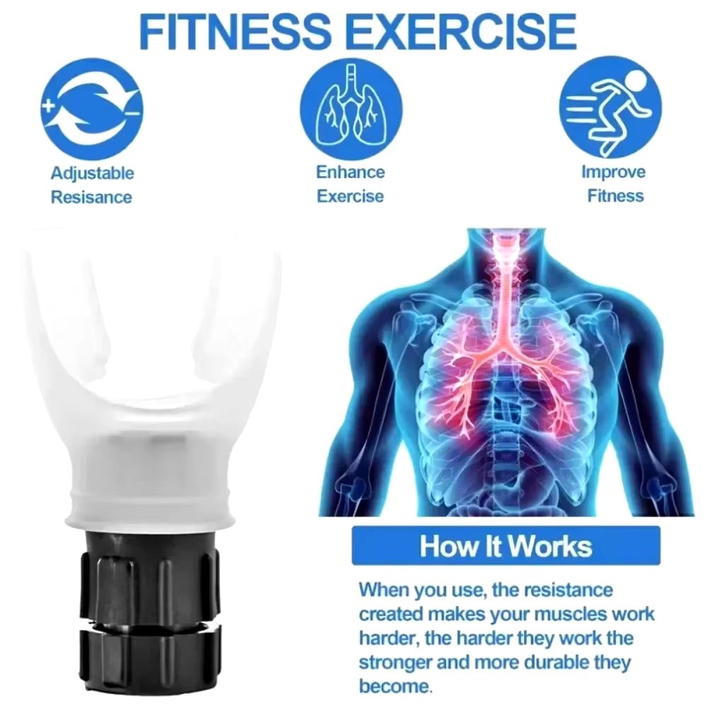Elevate Your Endurance with the Portable Breathing Exercise Device - Adjustable Resistance for Optimal Lung Fitness